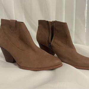Frye Brown Leather Ankle Boots